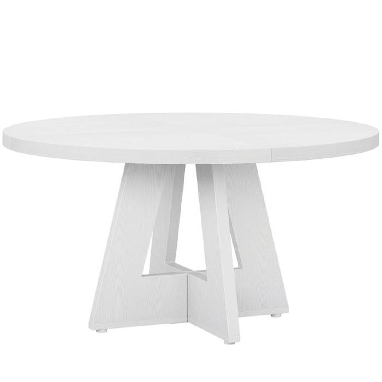 47-Inch Round Wooden Dining Table with Scratch-Resistant Surface for Kitchen or Living Room